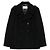 Saint Laurent Double Breasted Long Sleeve Coat Black - view 8