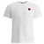 Comme Des Garcons Kurzarm-T-Shirt mit rotem Herz-Patch AX Weiß - Ansicht 4