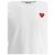 Comme Des Garcons Kurzarm-T-Shirt mit rotem Herz-Patch AX Weiß - Ansicht 6