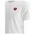 Comme Des Garcons Kurzarm-T-Shirt mit rotem Herz-Patch AX Weiß - Ansicht 7