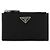 Prada Leather Zip Card Case Black