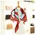 Burberry Foulard in seta LOVE Archive Beige Marrone - vista 8