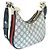 Gucci Borsa a spalla in tela beige e blu navy