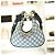 Gucci Borsa a spalla in tela beige e blu navy - vista 16