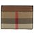 Burberry Tarjetero de lienzo marrón con estampado de casa Castaño