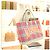 Gucci Borsa tote in tessuto rosa beige grande Marrone - vista 3