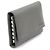 Prada Gray Saffiano Leather Silver Plated Key Case Brown - view 3