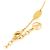 Louis Vuitton Collana Vivienne in Cristallo Dorato D'oro - vista 3