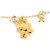 Louis Vuitton Collana Vivienne in Cristallo Dorato D'oro - vista 4