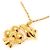 Louis Vuitton Collana Vivienne in Cristallo Dorato D'oro - vista 5