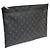 Louis Vuitton Monogram Eclipse Canvas Pochette Clutch Schwarz - Ansicht 3