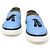 Hermès Mocassino in pelle bicolore blu e nero con nappine