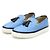 Hermès Mocassino in pelle bicolore blu e nero con nappine - vista 3
