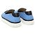Hermès Mocassino in pelle bicolore blu e nero con nappine - vista 5