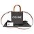 Céline Trio Tela Pelle di Vitello Tan Cabas Mini Vertical Nero - vista 2