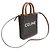 Céline Trio Tela Pelle di Vitello Tan Cabas Mini Vertical Nero - vista 3