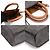 Céline Trio Tela Pelle di Vitello Tan Cabas Mini Vertical Nero - vista 6