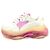 Balenciaga Sneakers Donna Triple Trainer Bianco Rosa Suola Trasparente - vista 3