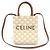 Céline Trio Canvas Kalbsleder Tan Cabas Mini Vertikal Mehrfarben