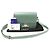 Céline Borsa a Spalla Triomphe in Pelle di Vitello Lucida Celeron in Tonalità Argento Blu - vista 2