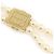 Miu Miu Collana Choker Doppia in Metallo Dorato con Perle - Ansicht 5