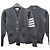 Thom Browne Milano-Stich Armband Bar Cardigan in Mittelgrau Braun