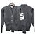 Thom Browne Milano-Stich Armband Bar Cardigan in Mittelgrau Braun - Ansicht 13