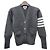 Thom Browne Milano-Stich Armband Bar Cardigan in Mittelgrau Braun - Ansicht 14