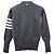 Thom Browne Milano-Stich Armband Bar Cardigan in Mittelgrau Braun - Ansicht 3