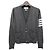 Thom Browne Cardigan aus Merinowolle in Mittelgrau mit diagonalen Armleisten Braun - Ansicht 13