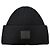 Wollstrickmütze mit großem Acne-Logo-Patch Schwarz