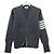 Thom Browne Cardigan Milan Stitch Bar Grigio Medio Marrone