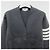 Thom Browne Cardigan Milan Stitch Bar Grigio Medio Marrone - vista 14