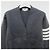 Thom Browne Cardigan Milan Stitch Bar Grigio Medio Marrone - vista 4