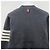 Thom Browne Cardigan Milan Stitch Bar Grigio Medio Marrone - vista 7