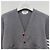 Thom Browne Diagonal Stripe Milano Stitch Wool Cardigan Light Grey - view 3