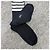 Thom Browne Calze in cotone leggere a metà polpaccio con tre righe blu navy - vista 10
