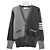 Thom Browne Diagonal Stripe Mixed Wool Cardigan Tonal Grey - view 11