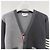 Thom Browne Diagonal Stripe Mixed Wool Cardigan Tonal Grey - view 13
