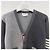 Thom Browne Diagonal Stripe Mixed Wool Cardigan Tonal Grey - view 3