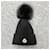 Strickmütze mit Pom Pom und Moncler-Logo-Patch Schwarz - Ansicht 2
