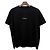 Maison Martin Margiela Schwarzes T-Shirt mit verzerrtem Logo und Kurzarmnähten
