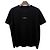 Maison Martin Margiela Schwarzes T-Shirt mit verzerrtem Logo und Kurzarmnähten - Ansicht 12