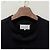 Maison Martin Margiela Schwarzes T-Shirt mit verzerrtem Logo und Kurzarmnähten - Ansicht 3