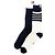 Thom Browne Calze Classiche Sottile a Mezza Polpaccio Blu Navy Bianco