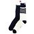 Thom Browne Calze Classiche Sottile a Mezza Polpaccio Blu Navy Bianco - vista 9