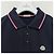 Polo in cotone piqué a maniche corte con patch logo Moncler, blu navy - vista 13