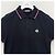 Polo in cotone piqué a maniche corte con patch logo Moncler, blu navy - vista 3