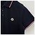 Polo in cotone piqué a maniche corte con patch logo Moncler, blu navy - vista 5