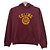 Céline Blason Logo bedruckter Baumwollfleece-Hoodie Bordeaux Rot